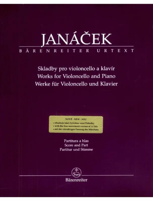 Nová Kolekce Leoš Janáček Works (noty na violoncello, klavír)