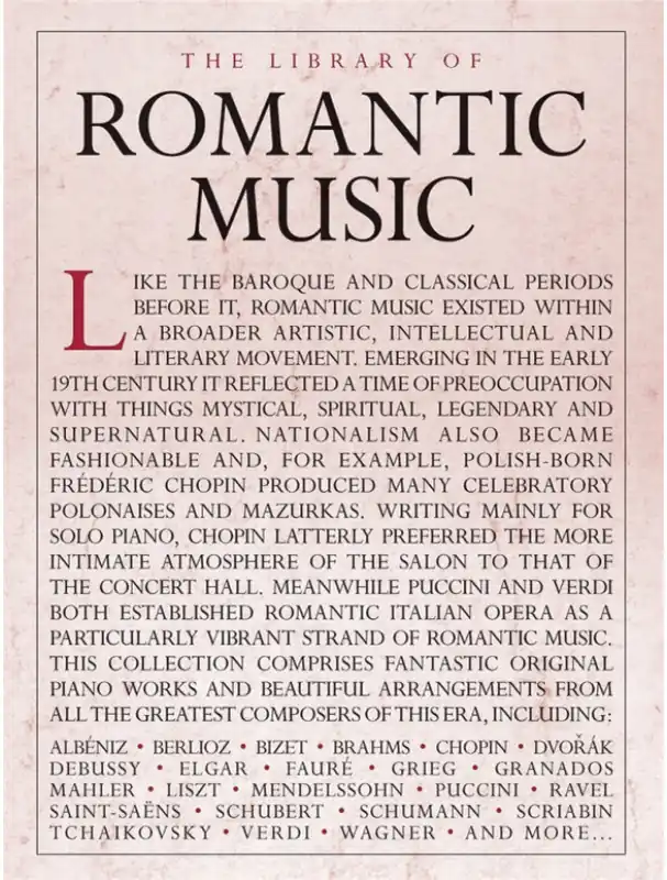 Library of Romantic Music (noty na klavír) Akční Nabídka