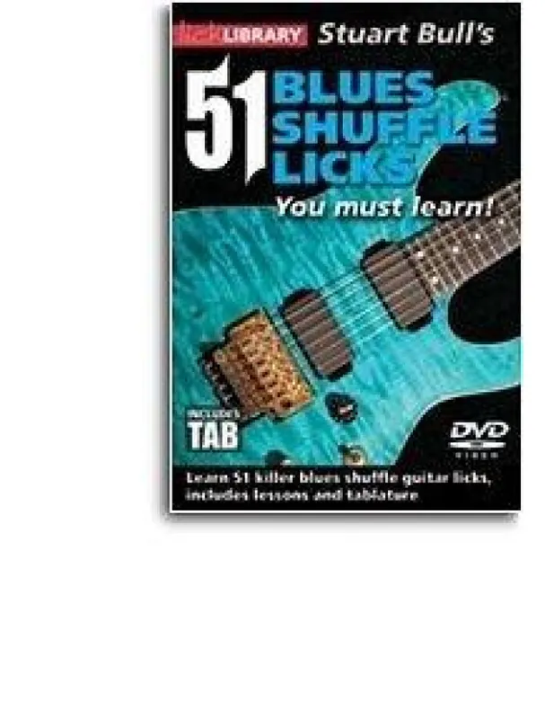 Lick Library 51 Blues Shuffle Licks You Must Learn (video škola hry pro kytaru) Levný