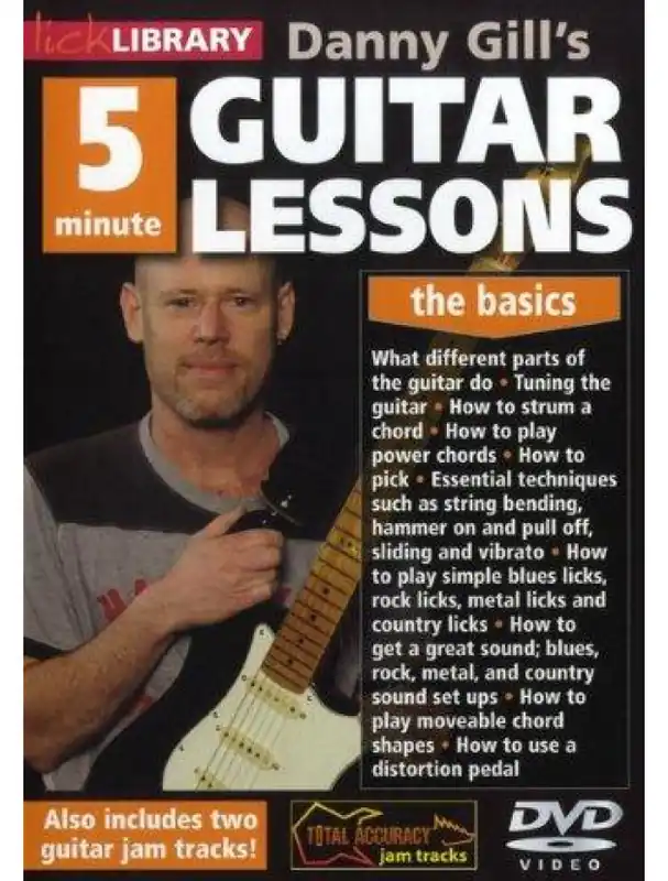 Lick Library Danny Gill‘s 5 Minute Guitar Lessons - The Basics (video škola hry na kytaru) Vysoce Kvalitní
