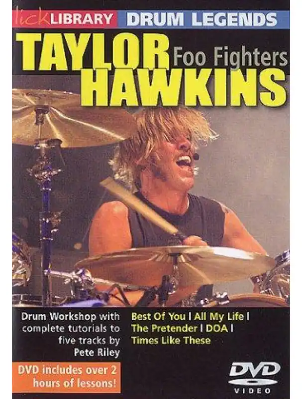 Lick Library Drum Legends - Taylor Hawkins (Foo Fighters) (video škola hry na bicí) Vrácení Zdarma