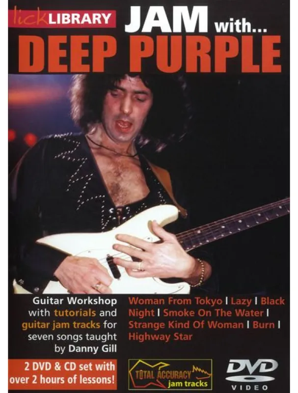 Nejlepší Volba Lick Library Jam With Deep Purple (DVD & CD) (video škola hry na kytaru)