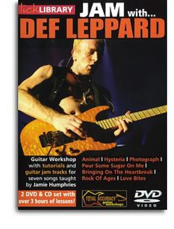 Finální Výprodej Lick Library Jam With Def Leppard (DVD & CD) (video škola hry na kytaru)