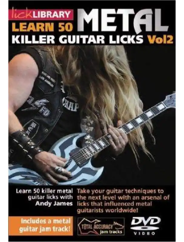 Novinka Lick Library Learn 50 Killer Metal Licks - Volume 2 (video škola hry na kytaru)