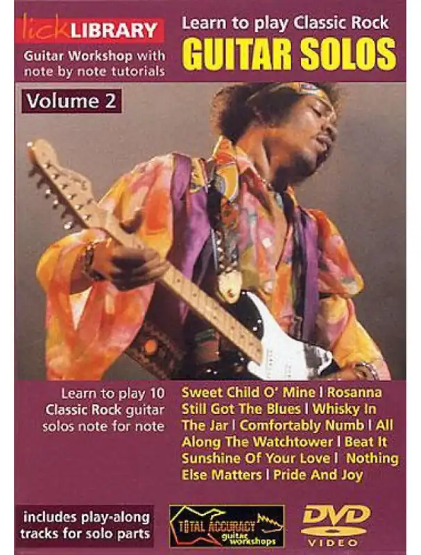 Kup Teď Lick Library Learn To Play Classic Rock Guitar Solos 2 (video škola hry na kytaru)