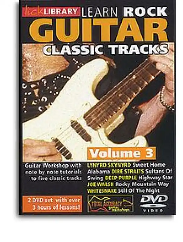 Oblíbený Lick Library Learn to Play Classic Rock Tracks - Volume 3 (video škola hry na kytaru)