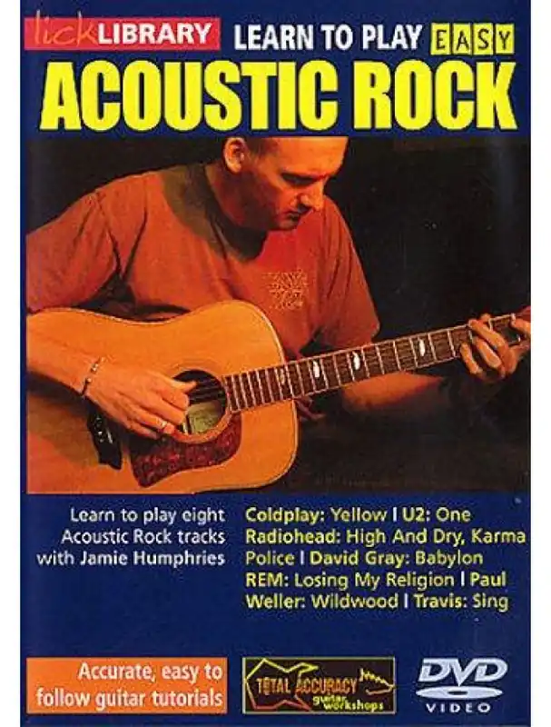 Lick Library Learn To Play Easy Acoustic Rock (video škola hry na kytaru) Must-Have