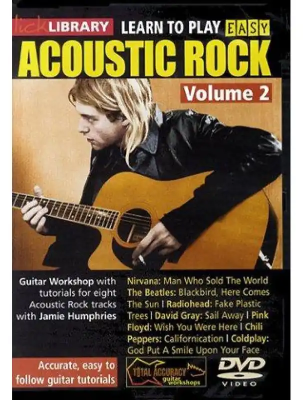 Cenová Bomba Lick Library Learn To Play Easy Acoustic Rock Volume 2 (video škola hry na kytaru)