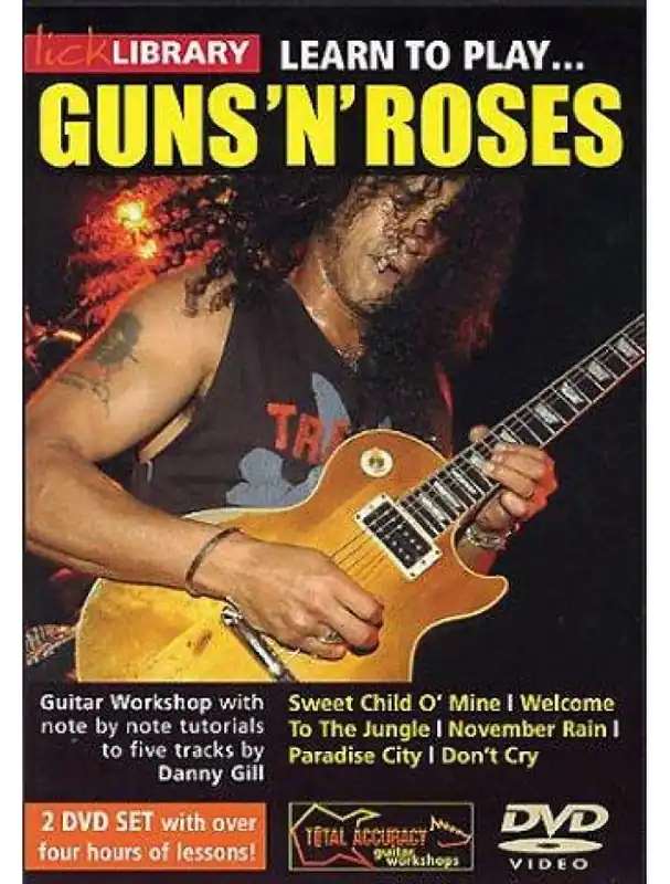 Nová Kolekce Lick Library Learn To Play Guns N Roses (video škola hry na kytaru)
