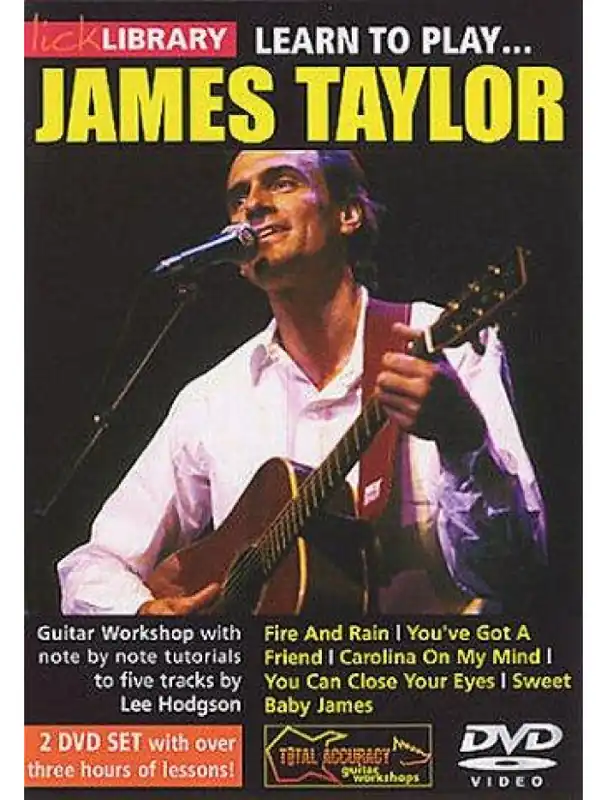 Lick Library Learn To Play James Taylor (video škola hry na kytaru) Finální Výprodej