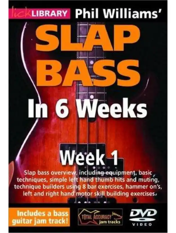 Lick Library Phil Williams‘ Slap Bass In 6 Weeks - Week 1 (video škola hry na baskytaru) Cenově Výhodný