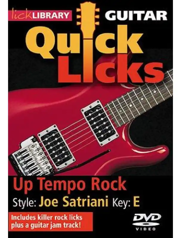 Sezónní Sleva Lick Library Quick Licks - Joe Satriani Up-Tempo Rock (video škola hry na kytaru)
