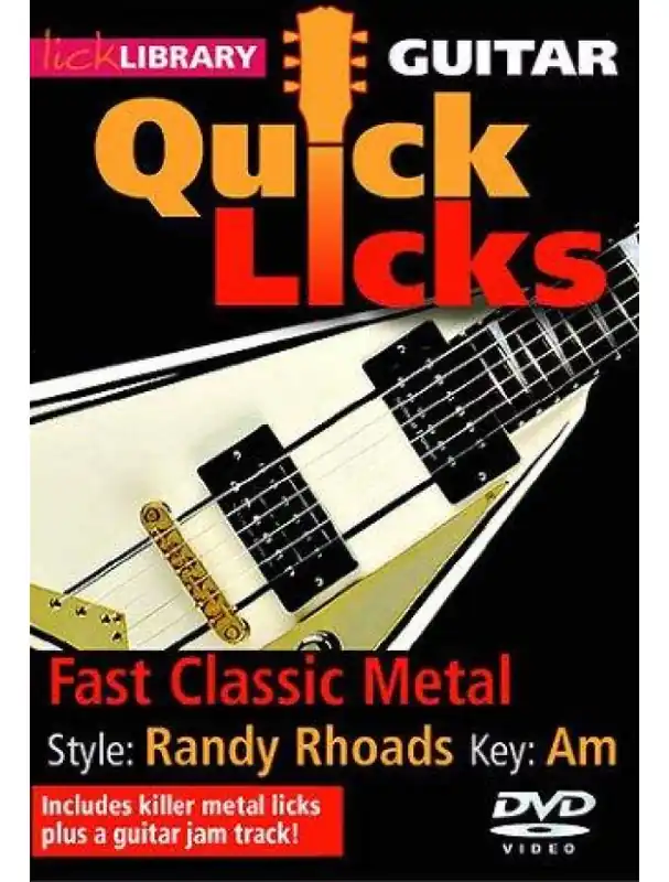 Lick Library Quick Licks - Randy Rhoads Fast Classic Metal (video škola hry na kytaru) Originální