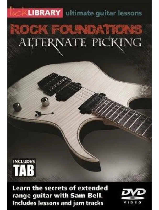 Lick Library Rock Foundations Alternate Picking (video škola hry pro kytaru) Top Prodej