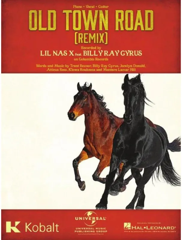 Odeslání Ihned Lil Nas X Old Town Road - Remix (noty klavír, zpěv, akordy)