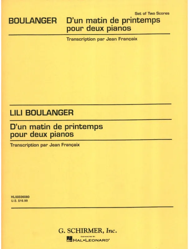 Expresní Doručení Lili Boulanger D‘Un Matin Du Printemps (noty na čtyřruční klavír)