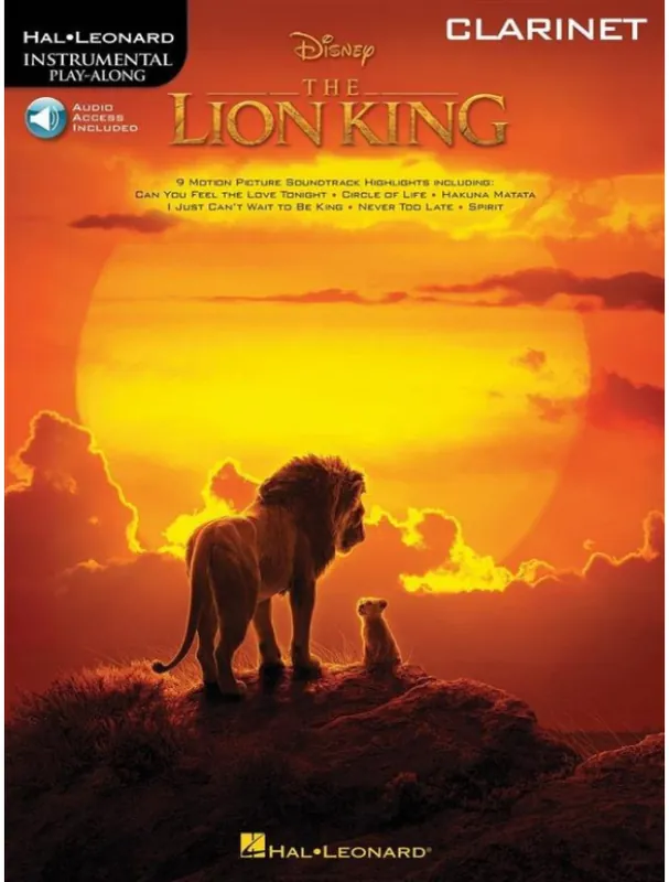 Akce Lion King / Lví král (noty na klarinet) (+audio)