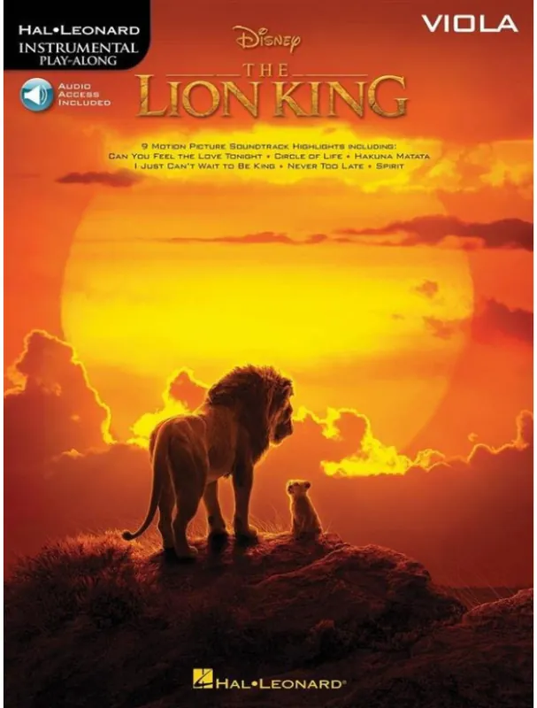 Akční Nabídka Lion King / Lví král (noty na violu) (+audio)
