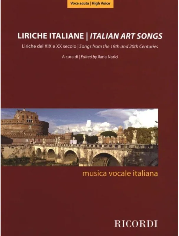 Liriche Italiane del XIX e XX secolo - Voce acuta (noty na klavír, zpěv) Vrácení Zdarma
