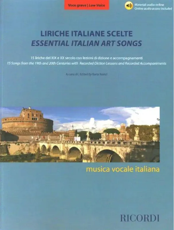 Sezónní Sleva Liriche italiane scelte del XIX e XX secolo - Voce grave (noty na klavír, zpěv)(+audio)