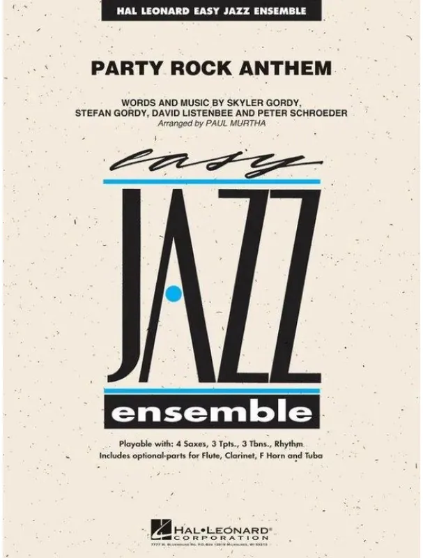 Nejlepší Volba LMFAO Party Rock Anthem (snadné noty pro jazzový orchestr, party, partitura)