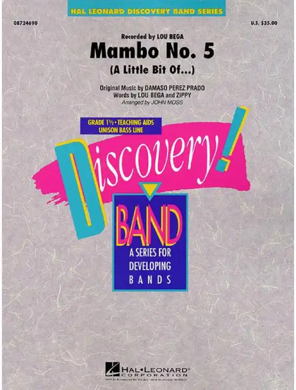 Lou Bega Mambo No. 5 (snadné noty pro koncertní orchestr, party, partitura) Rychlé Dodání