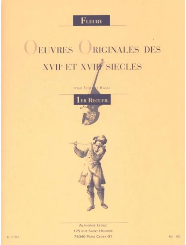 Louis Fleury Oeuvres originales des XXVII et XVIII siecles (noty na příčnou flétnu, klavír) Ověřený