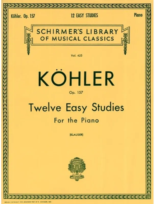 Akce Louis Köhler 12 Easy Studies, Op. 157 (noty na klavír)