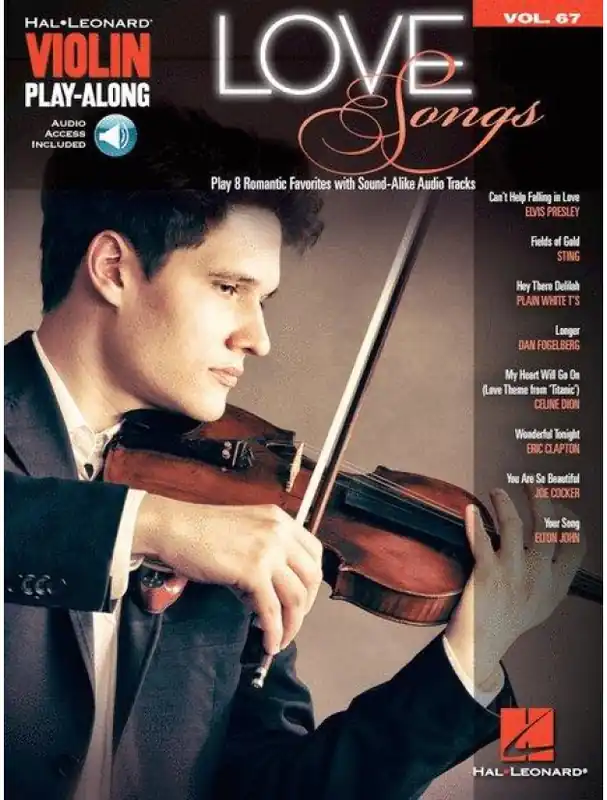 Love Songs Violin Play-Along 67 (noty na housle) (+audio) Časově Omezené