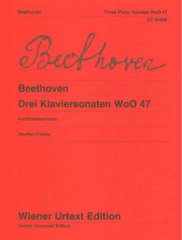 Omezená Nabídka Ludwig van Beethoven 3 Piano Sonatas WoO 47 (noty na klavír)