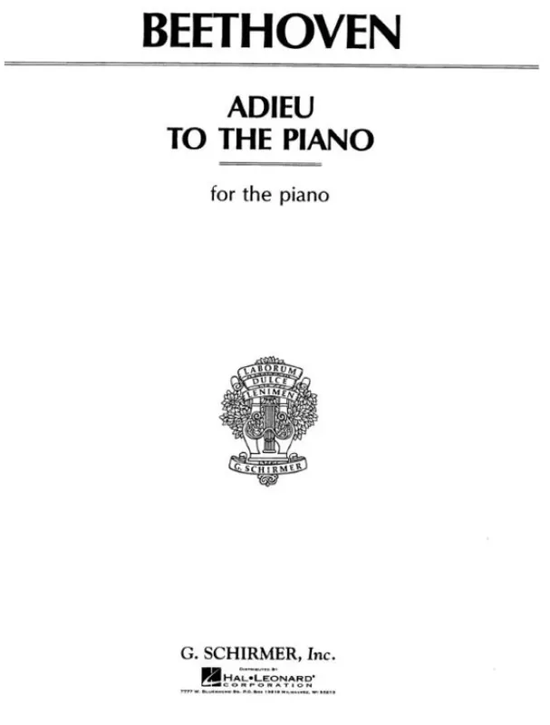 Zlevněný Ludwig van Beethoven Adieu To The Piano (noty na klavír)