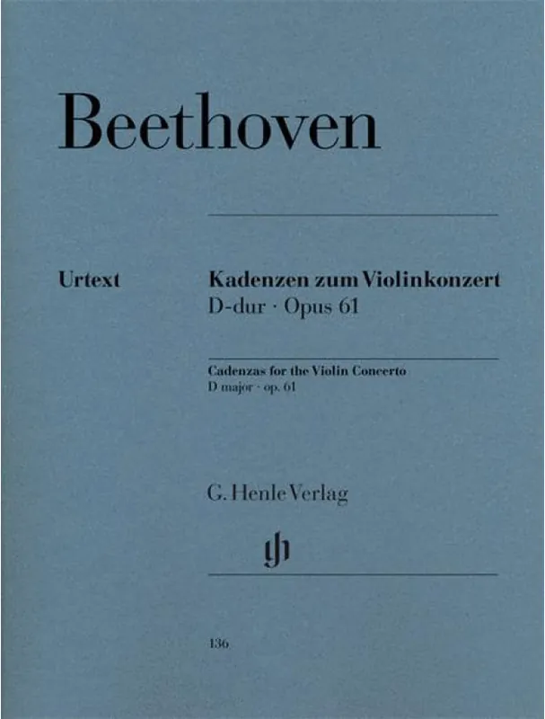 Ludwig van Beethoven Cadenzas to Violin Concerto Op. 61 (noty na housle) Výhodná Nabídka