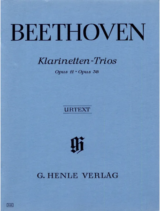 Vysoce Kvalitní Ludwig van Beethoven Clarinet Trios B flat major op. 11 & E flat major (noty na klarinet, violoncello, klavír)