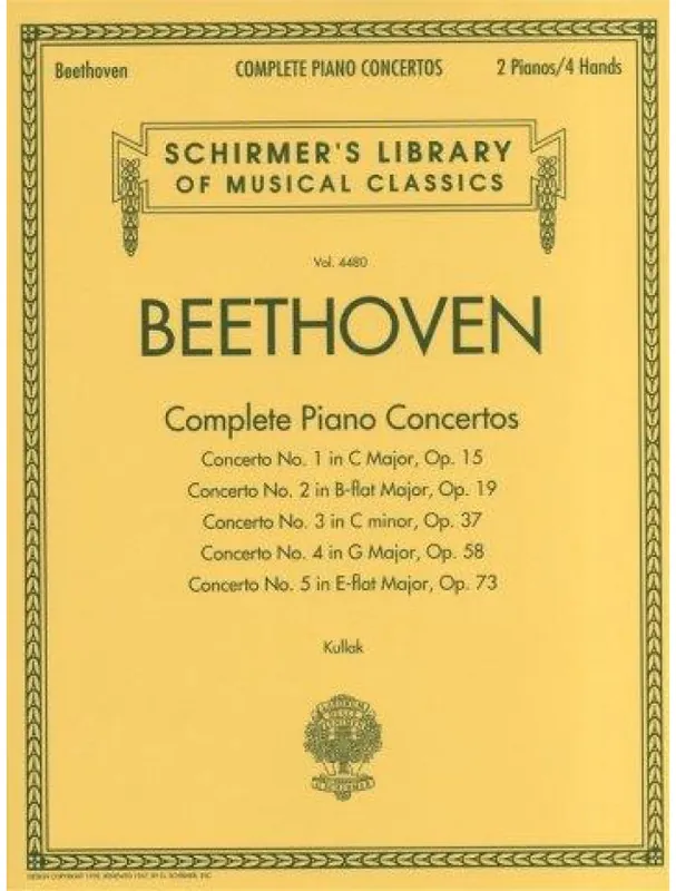 Ludwig Van Beethoven Complete Piano Concertos (2 Pianos, 4 Hands) (noty na čtyřruční klavír) Akční Nabídka