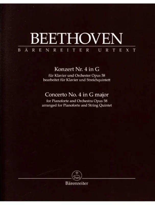 Poslední Šance Ludwig van Beethoven Concerto in G major No. 4 op. 58 (noty, partitura, party)