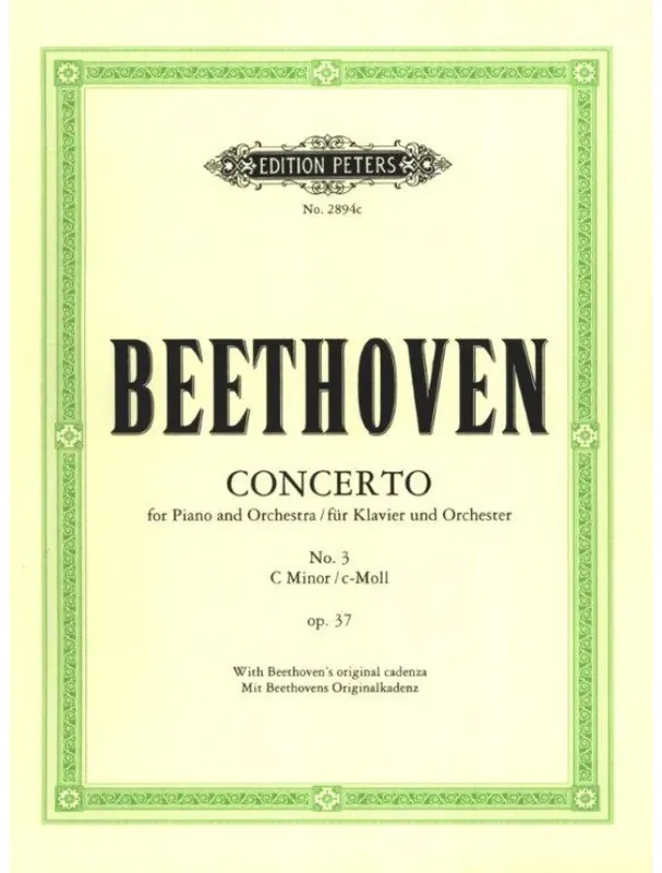 Ludwig van Beethoven Concerto No. 3 In C Minor Op. 37 (noty na čtyřruční klavír) Speciální Cena