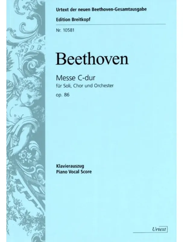 Rychlé Dodání Ludwig van Beethoven Messe C-dur op. 86 (noty na klavír, zpěv)