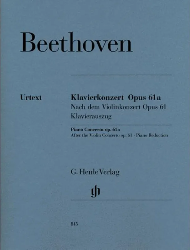 Originální Ludwig van Beethoven Piano Concerto Op.61a After The Violin Concerto (noty na čtyřruční klavír)