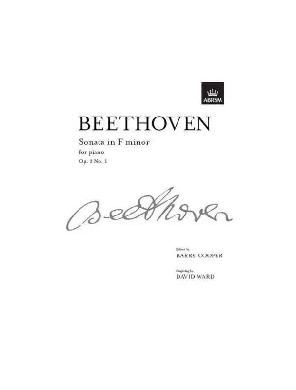 Expresní Doručení Ludwig Van Beethoven Piano Sonata In F minor Op.2 No.1 (noty na sólo klavír)