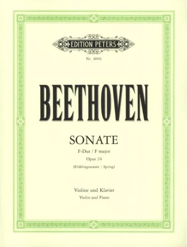 Víkendová Akce Ludwig van Beethoven Sonata in F major op. 24 - Spring (noty na housle, klavír)