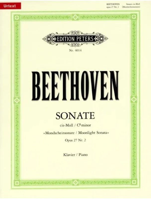 Akční Cena Ludwig van Beethoven Sonata No.14 Op.27 In C Sharp Minor ‘Moonlight‘ (noty na klavír)