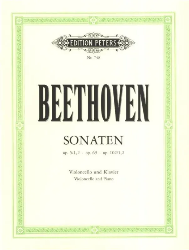 Poslední Šance Ludwig van Beethoven Sonatas (noty pro violoncello, klavír)