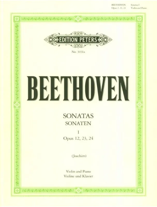Ludwig van Beethoven Sonatas 1 - op. 12, 23, 24 (noty na housle, klavír) Výhodná Nabídka