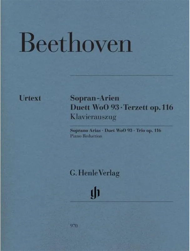 Ludwig van Beethoven Soprano Arias, Duet WoO 93, Trio Op.116 (noty na zpěv, klavír) Pouze Dnes