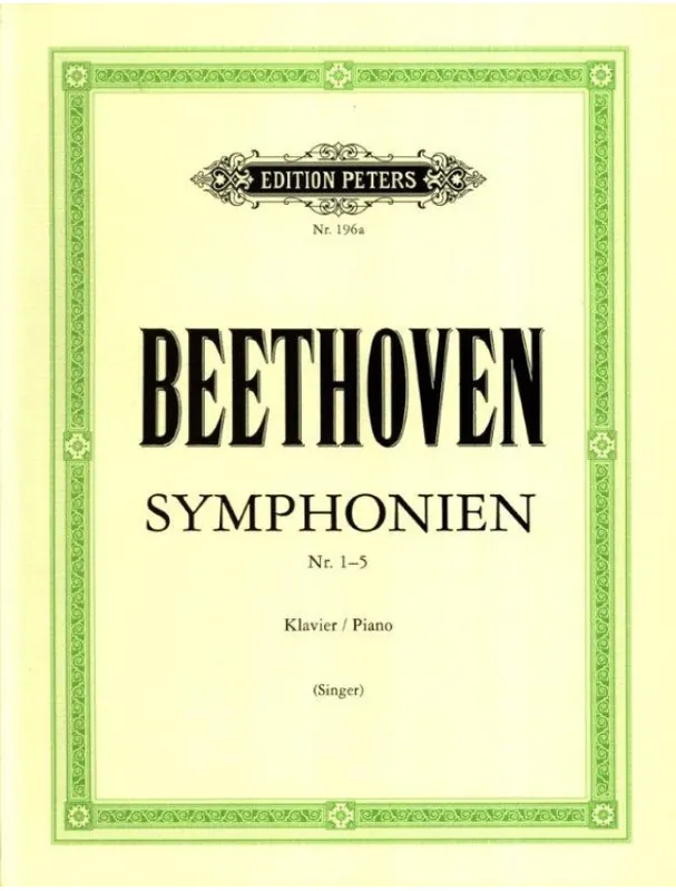 Ludwig van Beethoven Symphonies 1 (noty na klavír) Vrácení Zdarma