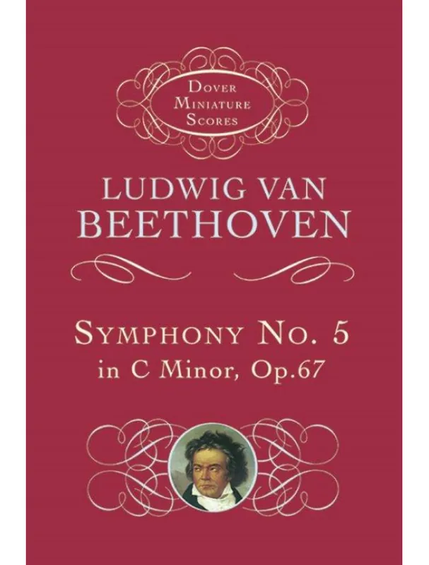 Autentický Ludwig van Beethoven Symphony No. 5 In C Minor Op.67 (noty, mini partitura)