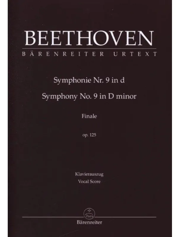 Ověřený Ludwig van Beethoven Symphony no. 9 in D minor op. 125- SATB (noty na sborový zpěv, klavír)