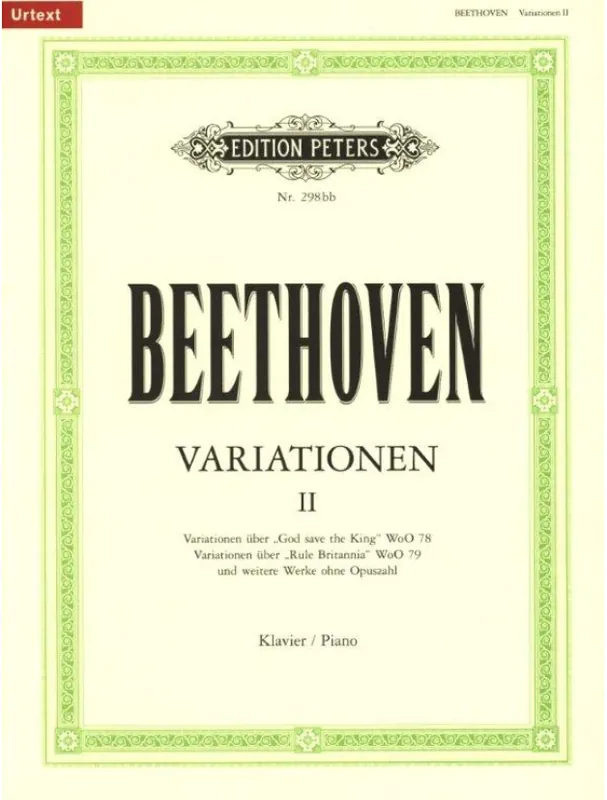 Nejlepší Cena Ludwig van Beethoven Variationen für Klavier 2 (noty na klavír)