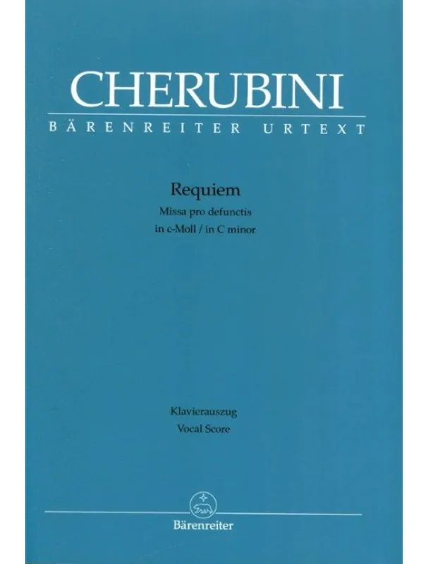 Přímo Od Výrobce Luigi Cherubini Requiem in C Minor (noty na klavír, zpěv)