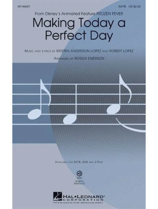 Akční Cena Making Today A Perfect Day (From Frozen Fever) - SATB (noty na sborový zpěv) - SADA 5 ks